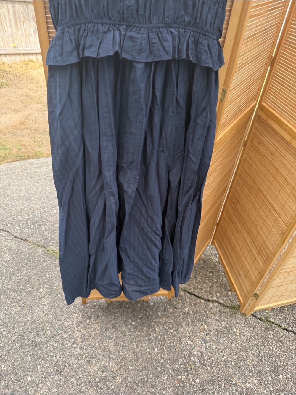 Moon River Navy Smocked Tie-Waist Maxi Dress - Picture 3 of 3